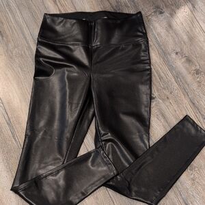 Seven7 Black Faux Leather Leggings